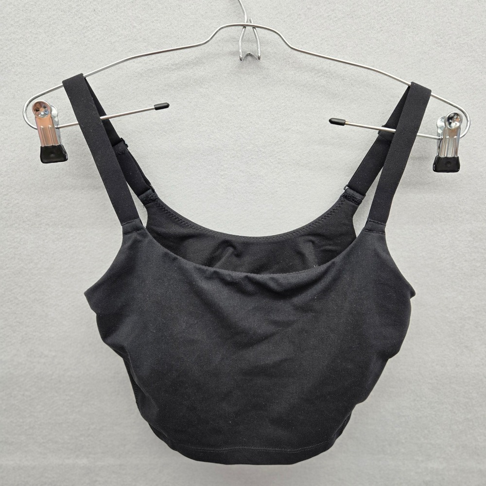 OFFLINE by Aerie The Hugger Medium Support Sports Bra Longline Black Crop Top M